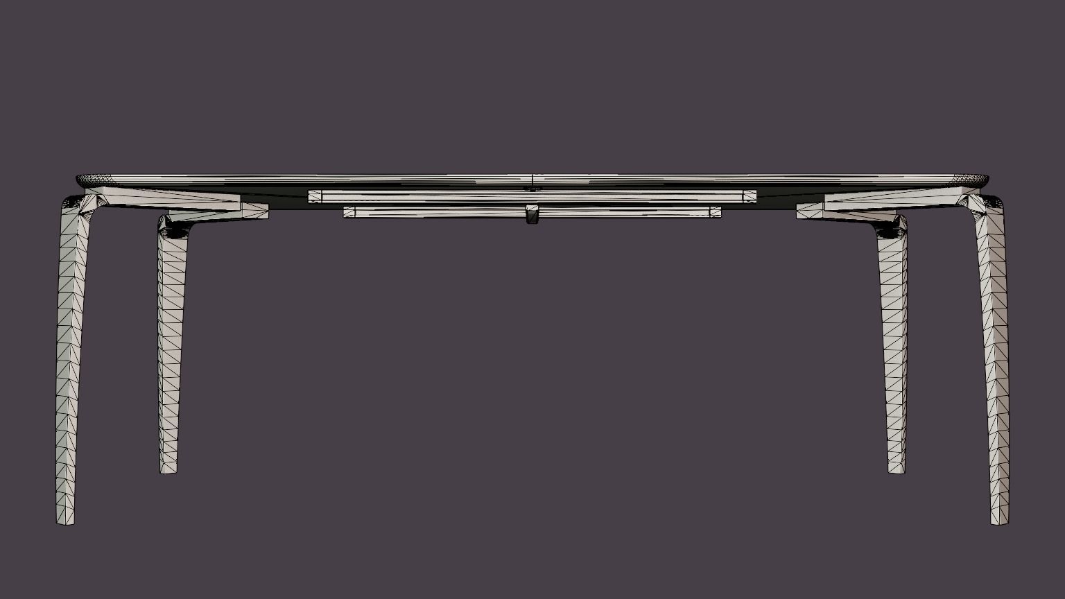 North dining table light oak Low-poly 3D model_7