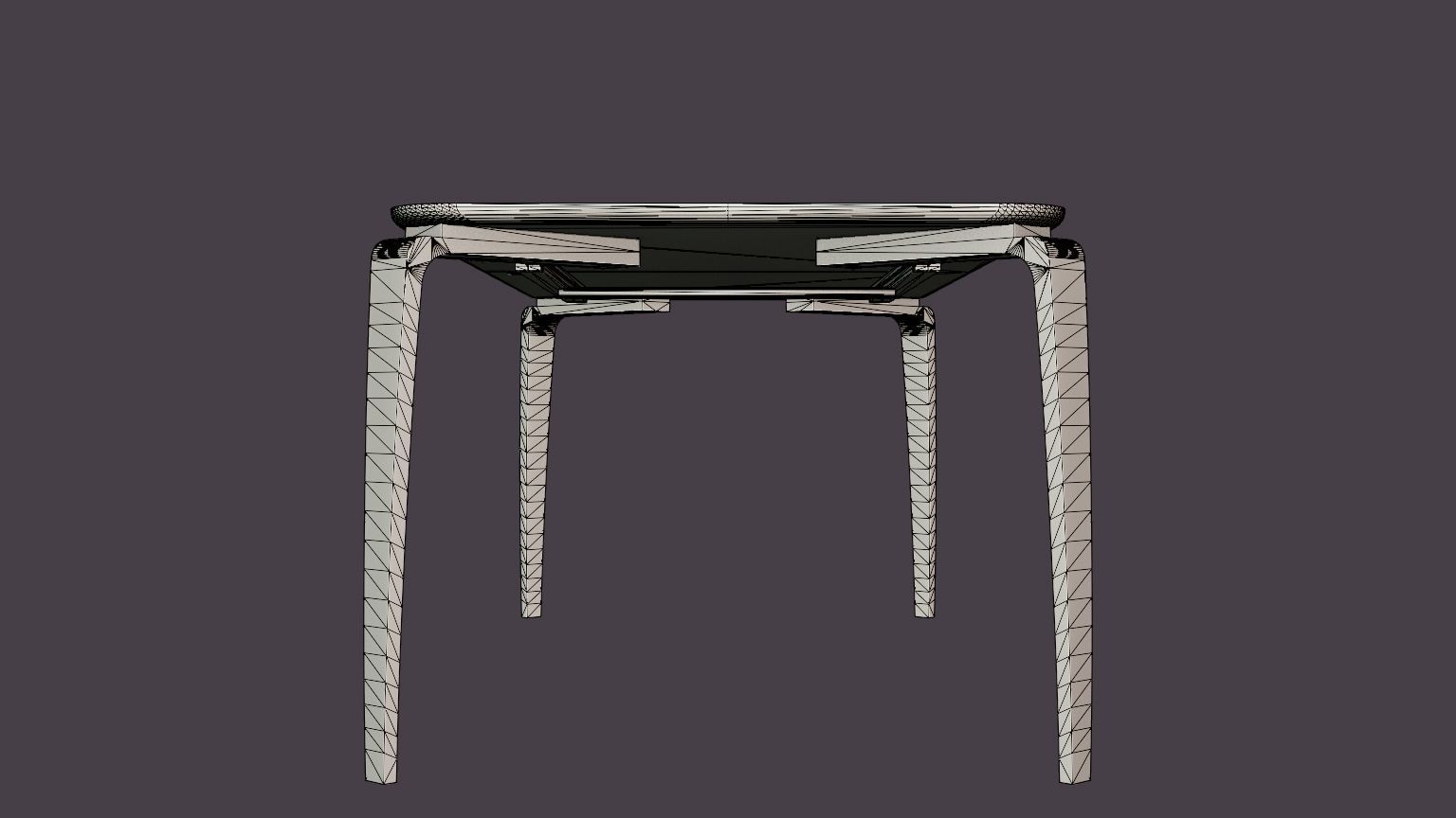 North dining table light oak Low-poly 3D model_5