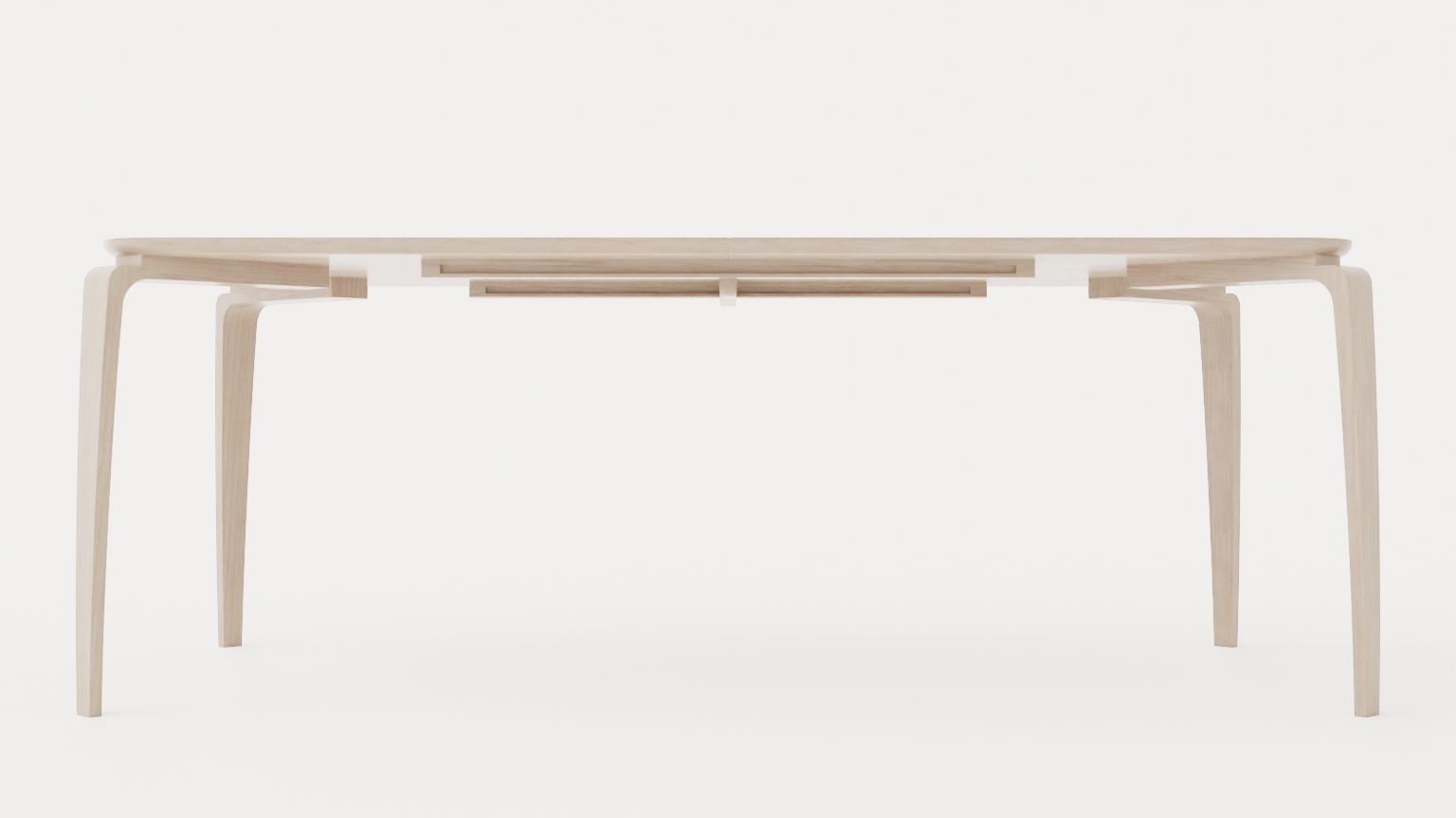 North dining table light oak Low-poly 3D model_2