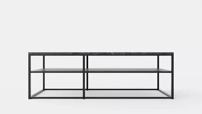 Midtown coffee table with shelf Grey