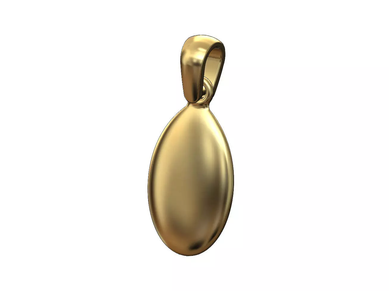 Simple teardrop almond pendant charm 3D print model