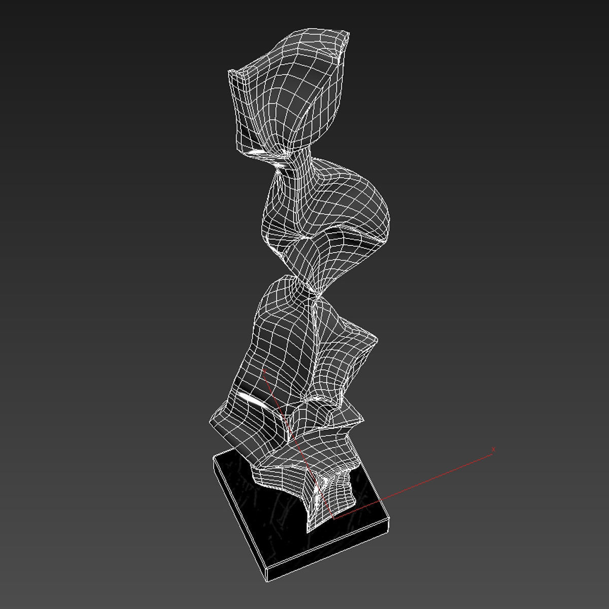 JON KRAWCZYK abstract metal sculpture 3D model_7