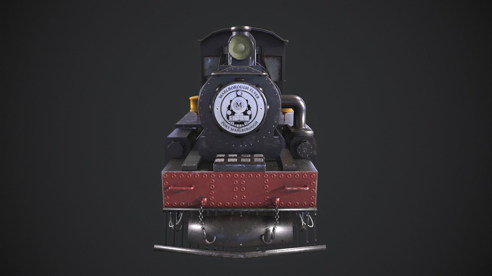 Train model Low-poly 3D model_2