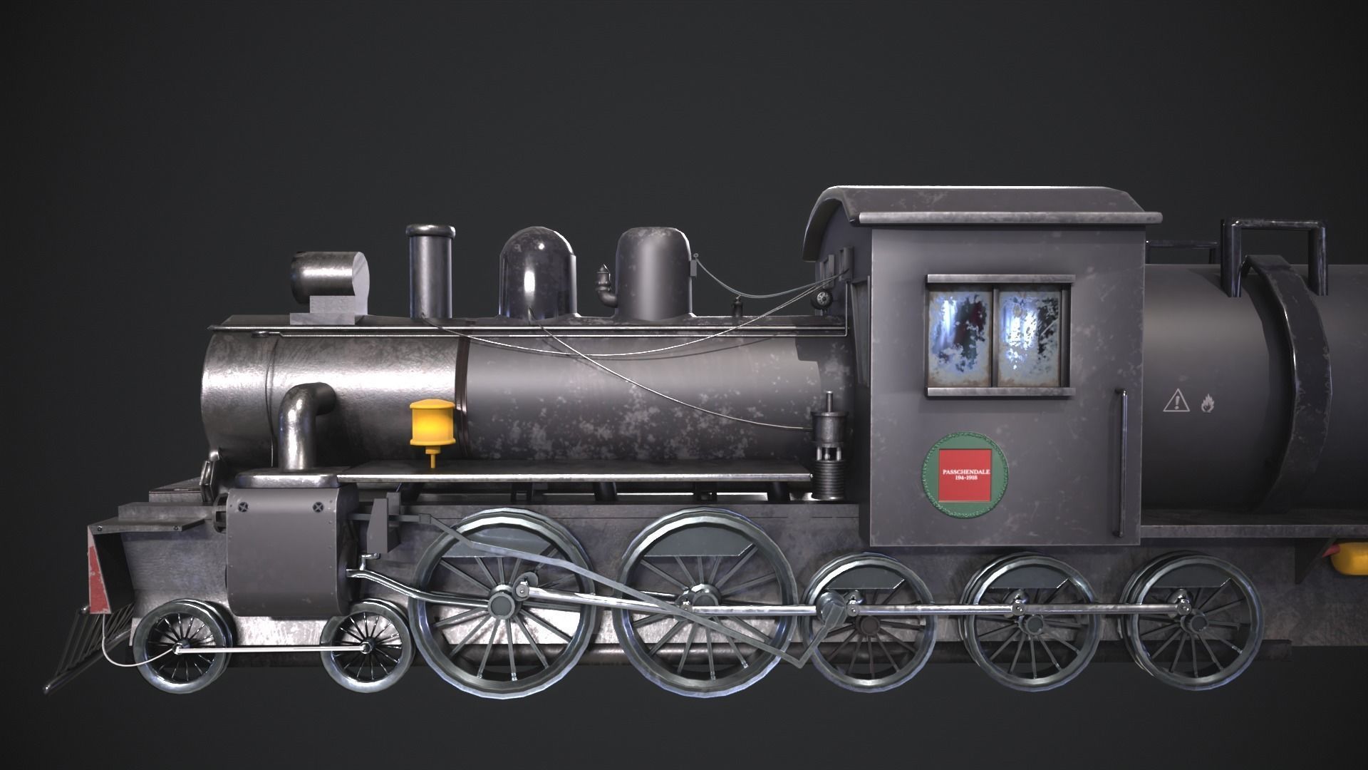 Train model Low-poly 3D model_1