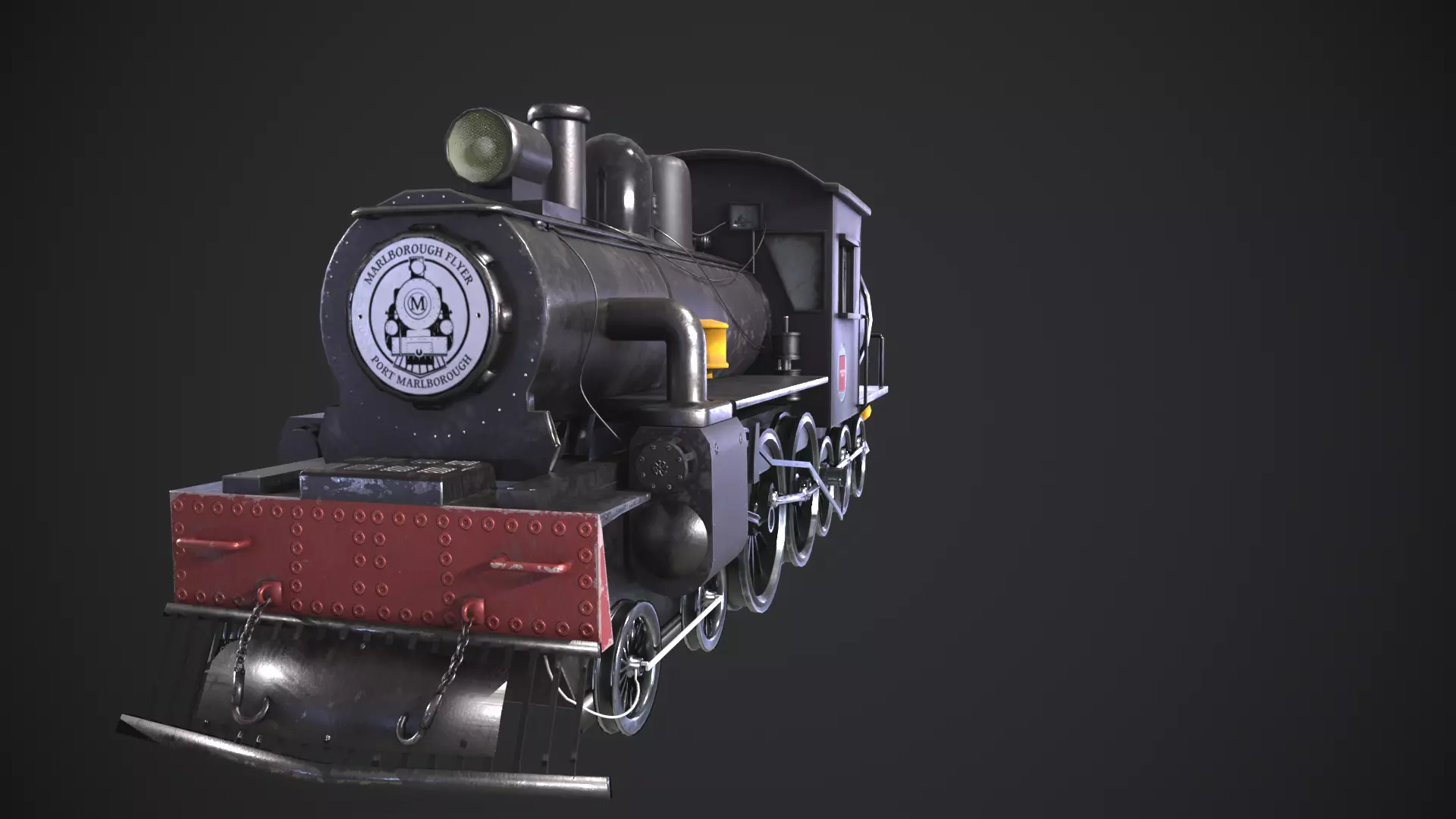 Train model Low-poly 3D model_0