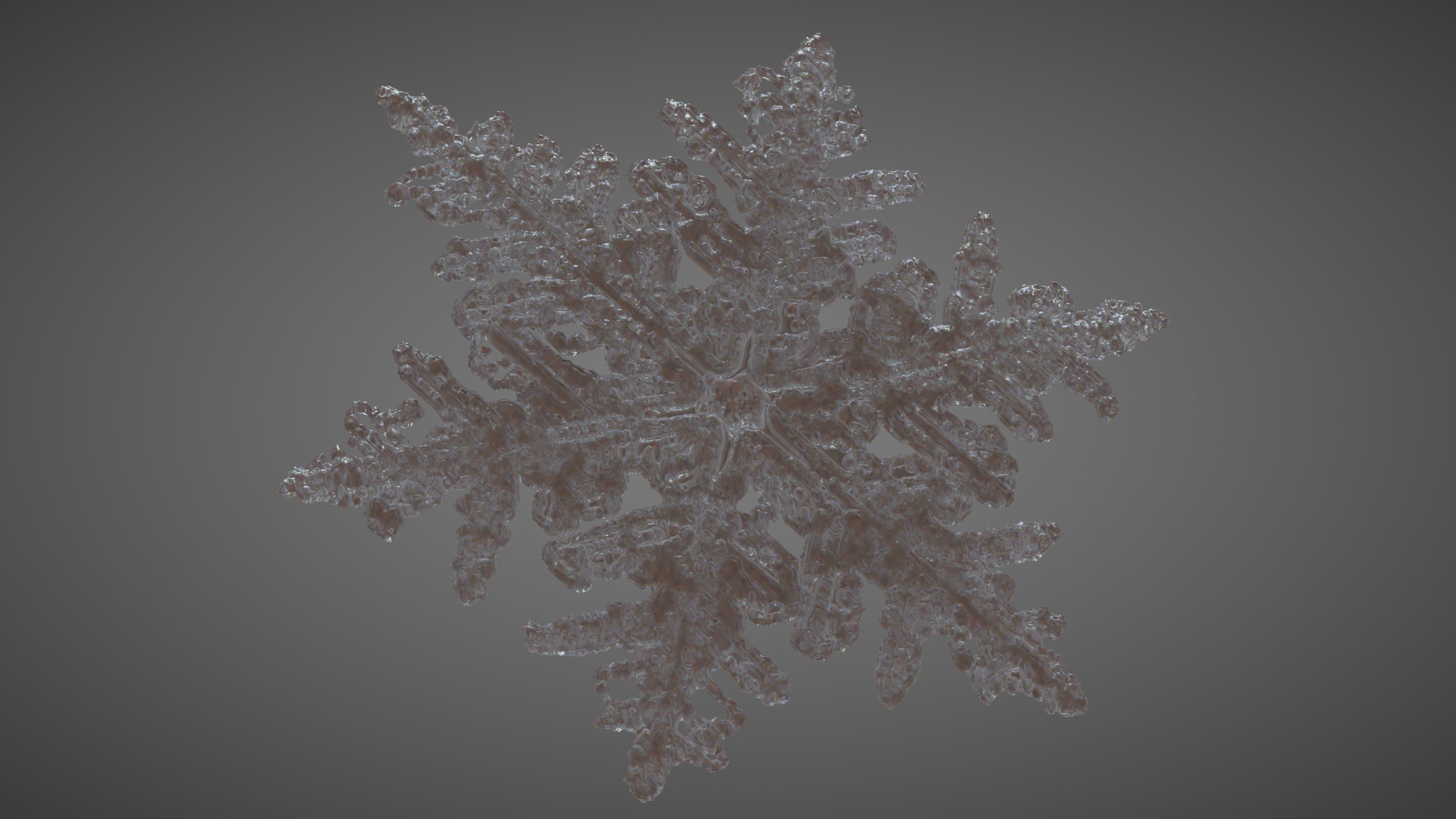 Snowflake 3D model_2