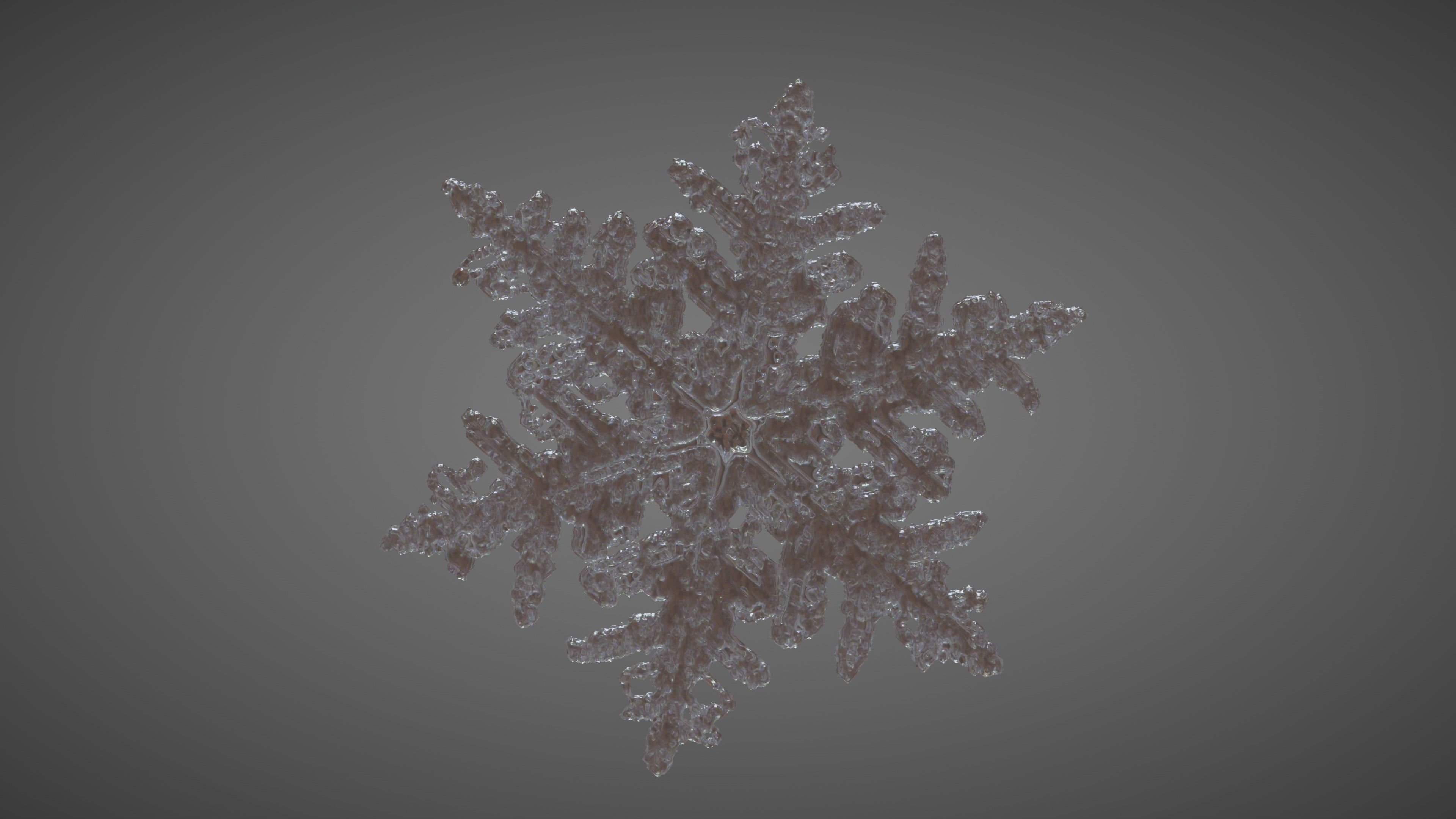 Snowflake 3D model_3
