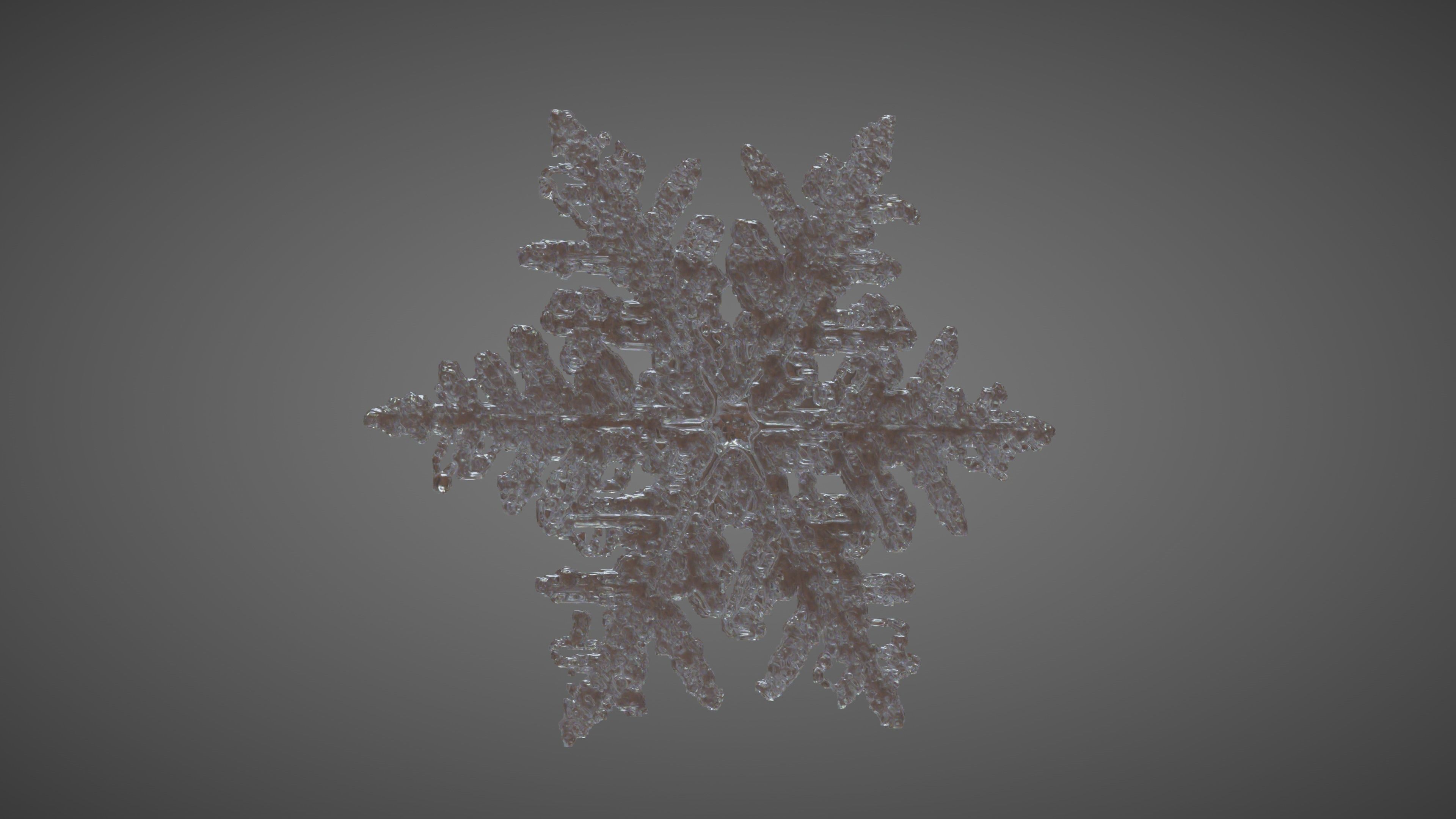 Snowflake 3D model_4