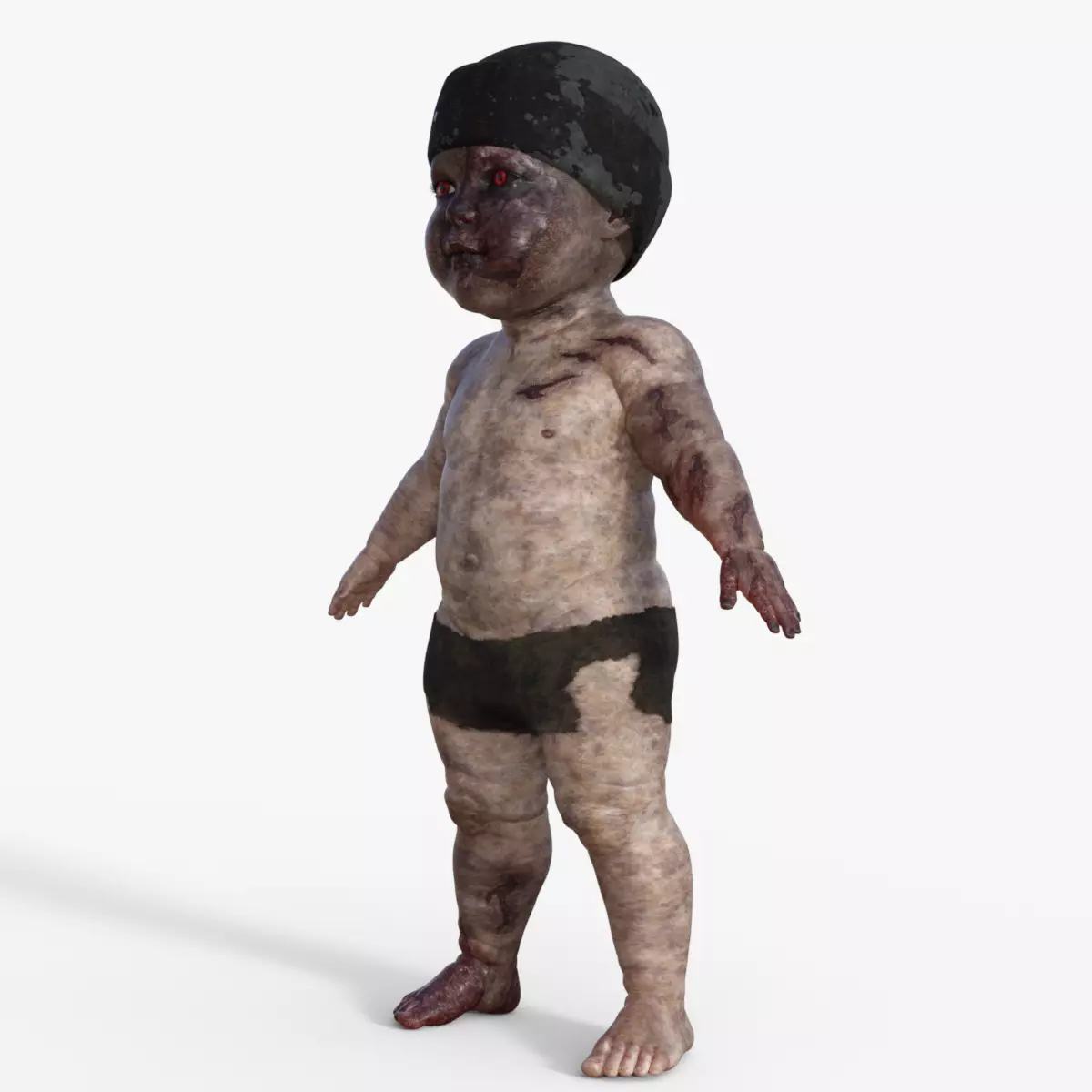Scary Creature Baby Rigged 3D model