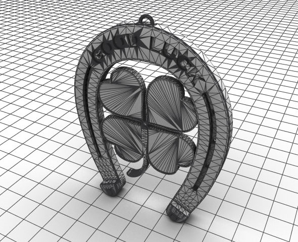 Horseshoe good luck 3D print model_3