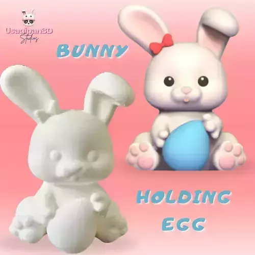 Bunny Holding Egg