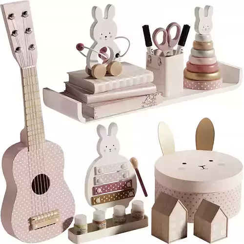 Jabadabado Bunny Wooden Toys Decoration and Storage for kids