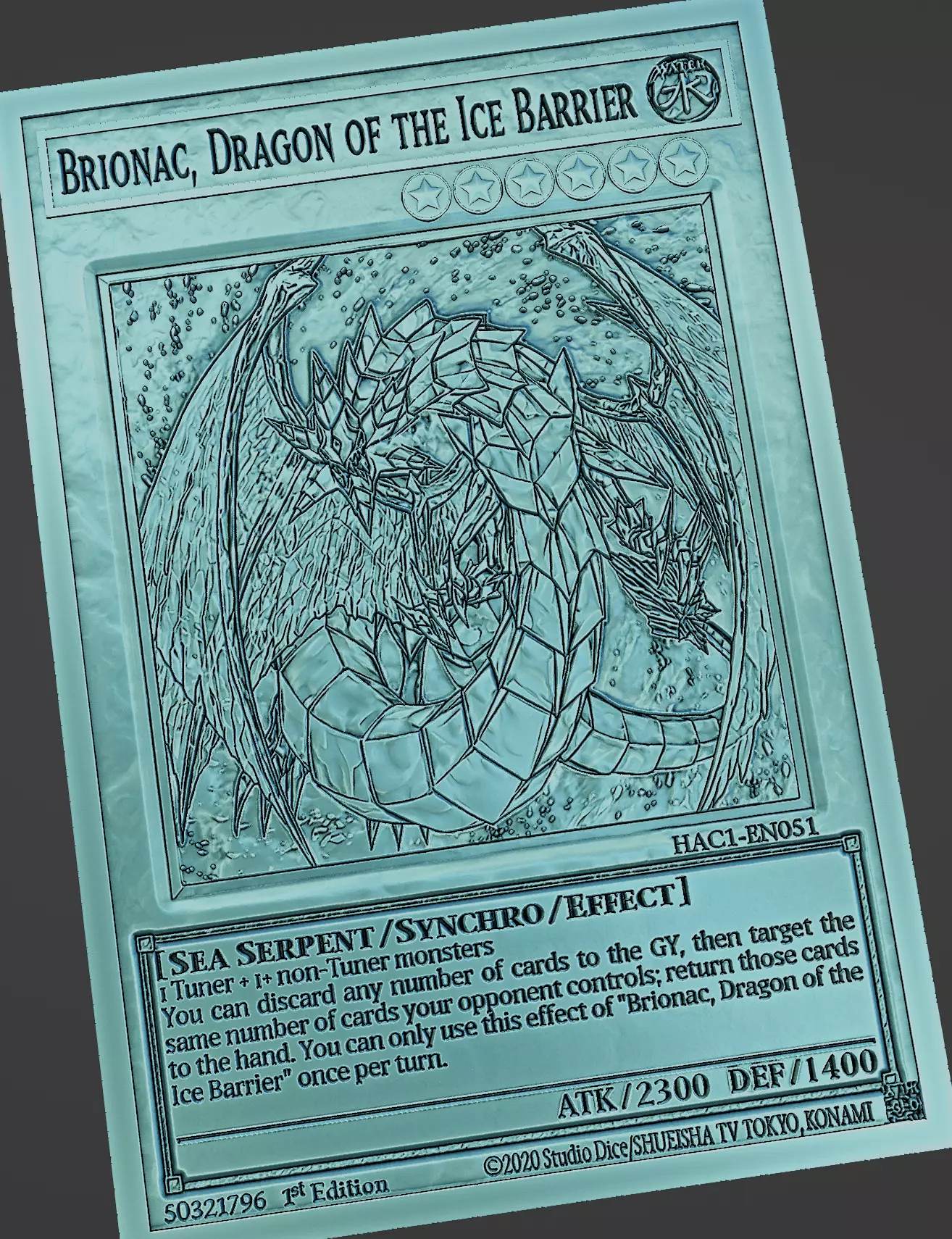 Brionac Dragon of the Ice Barrier - yugioh Free 3D print model