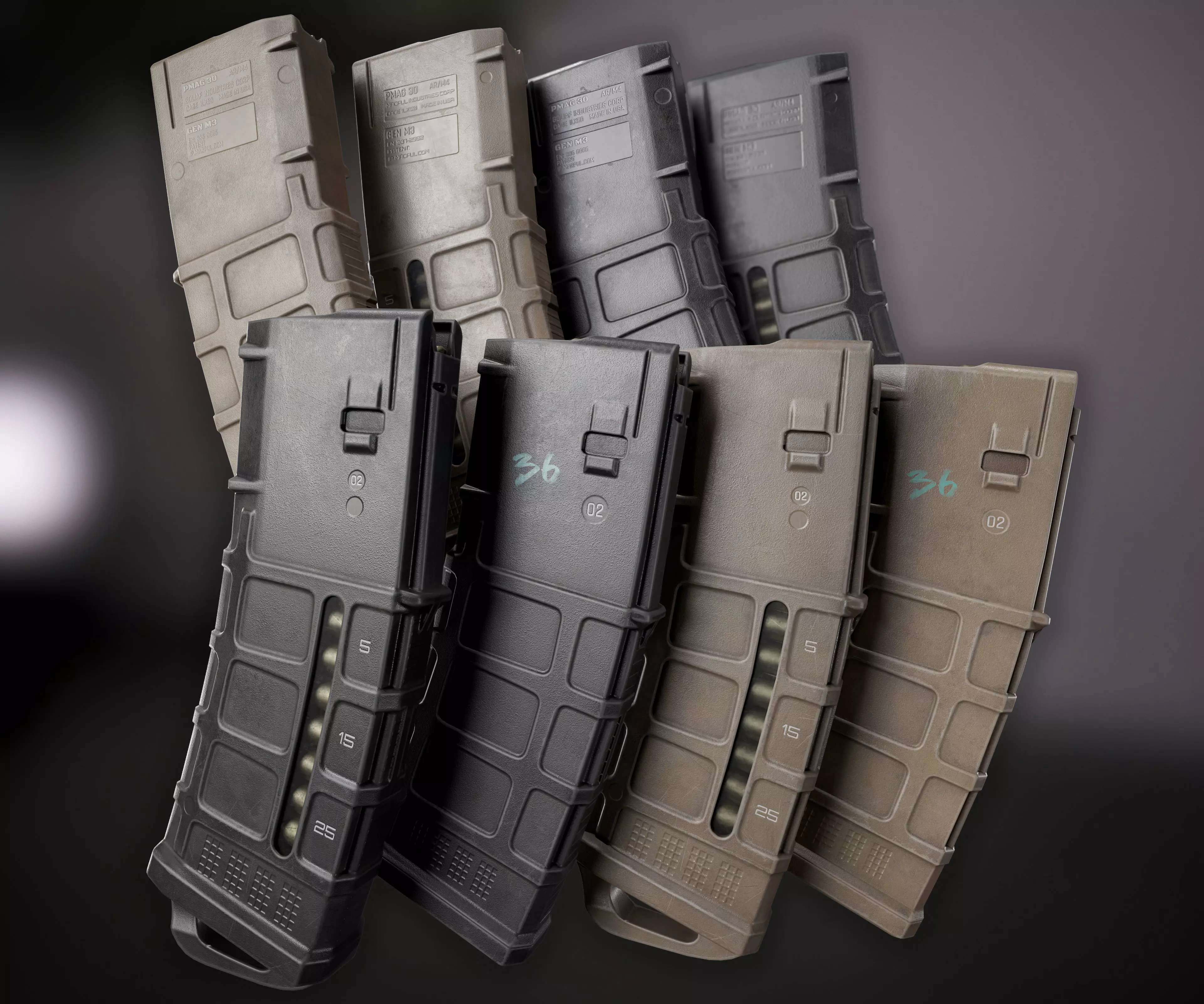 Pmag asset Low-poly 3D model