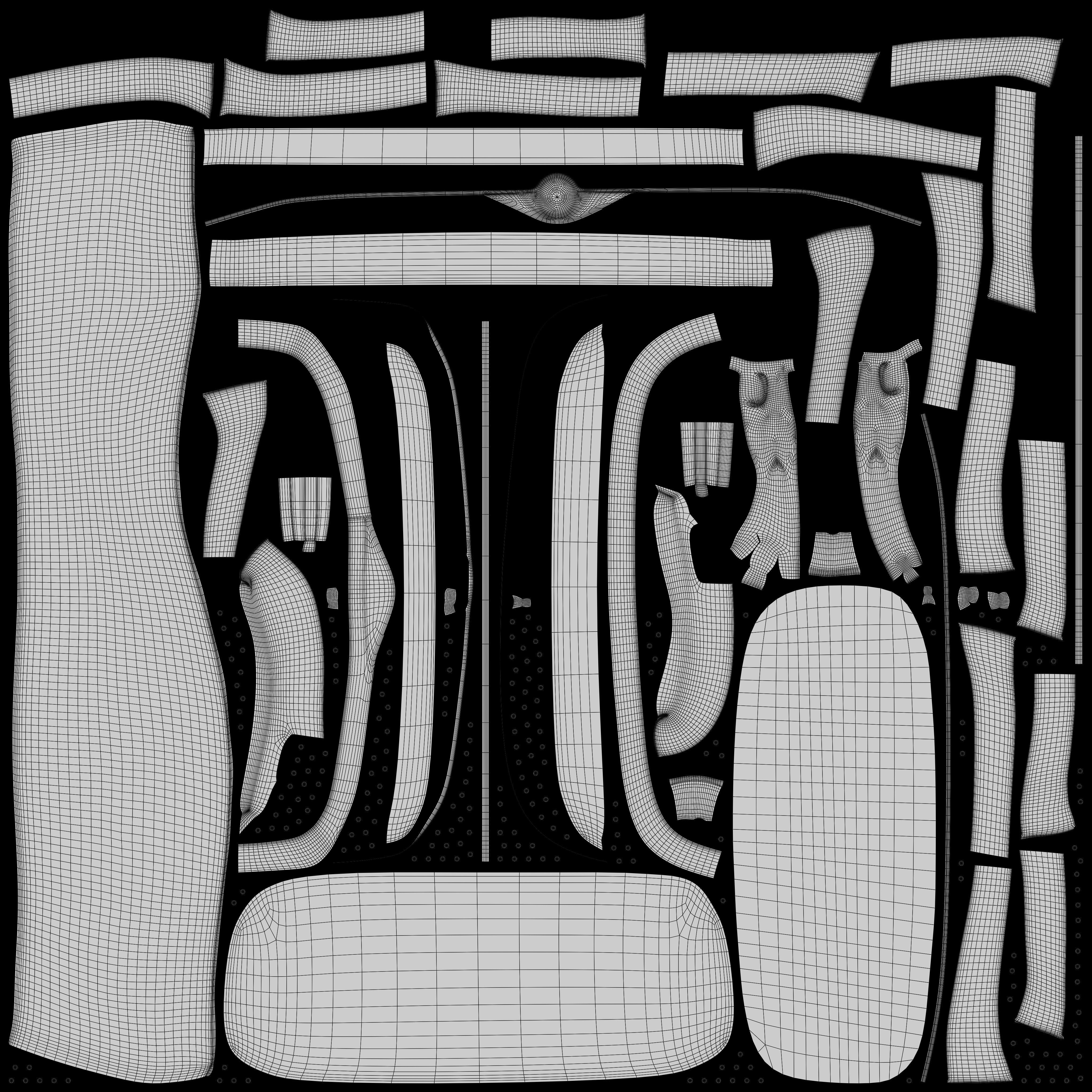 Furniture Sofa Chaise Lounge Low-poly 3D model_5