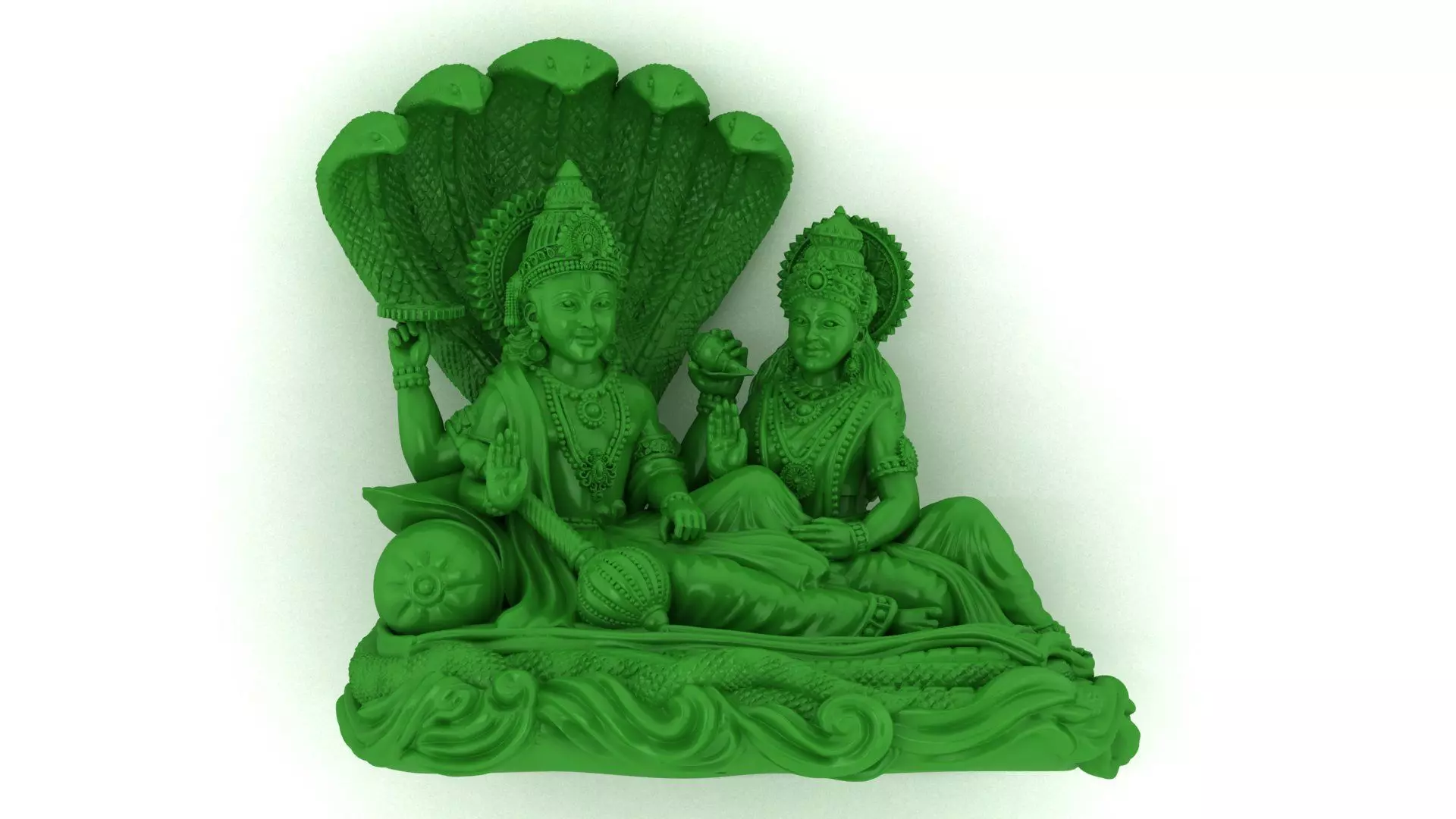 laxmi narayan lete huye BACK SOLID  3D print model_0