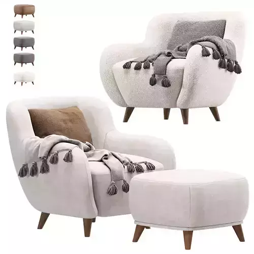 Armchair Ansil Happy Velvet 