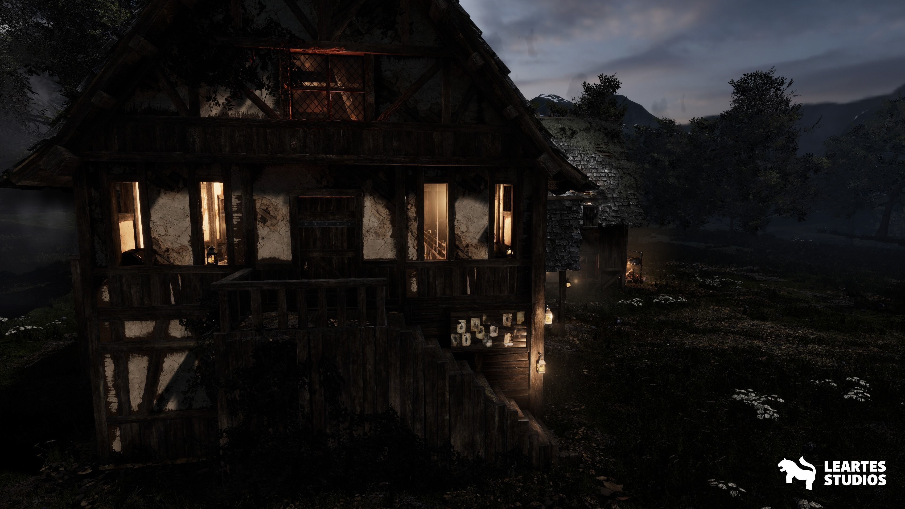 Medieval Tavern-Modular-Medieval Interior Exterior-Medieval Low-poly 3D model_4