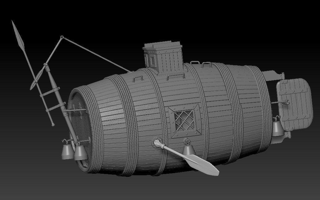The First Russian Submarine for 3d print 3D print model_2