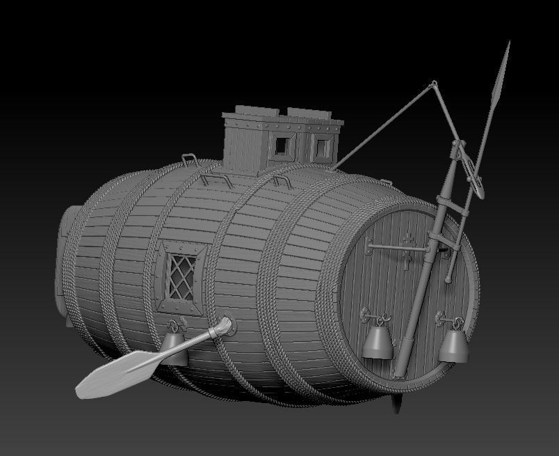 The First Russian Submarine for 3d print 3D print model_3