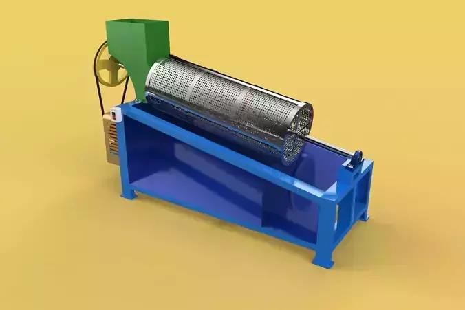 ROTARY DRUM SAND SIEVE MACHINE SCREENING SIEVER SEPARATOR GRAIN 3D model