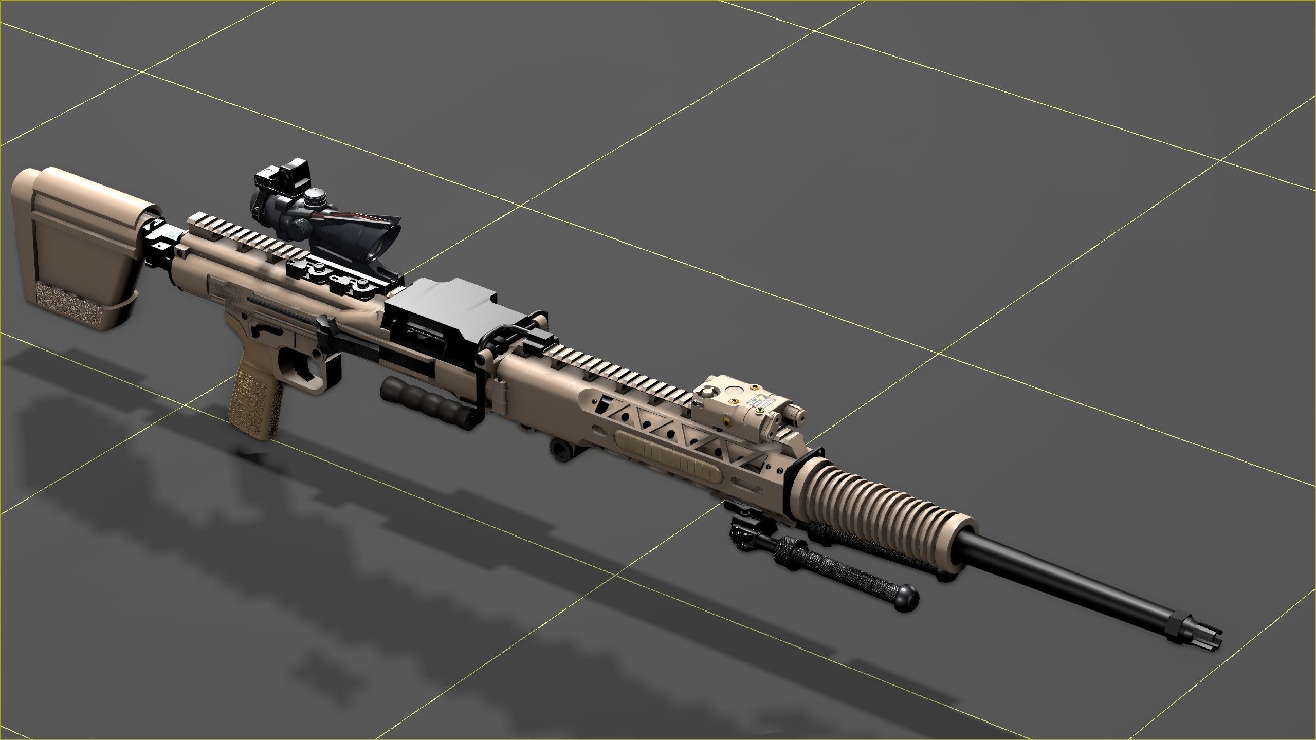 Ohio ordinance Works REAPR Low-poly 3D model_10