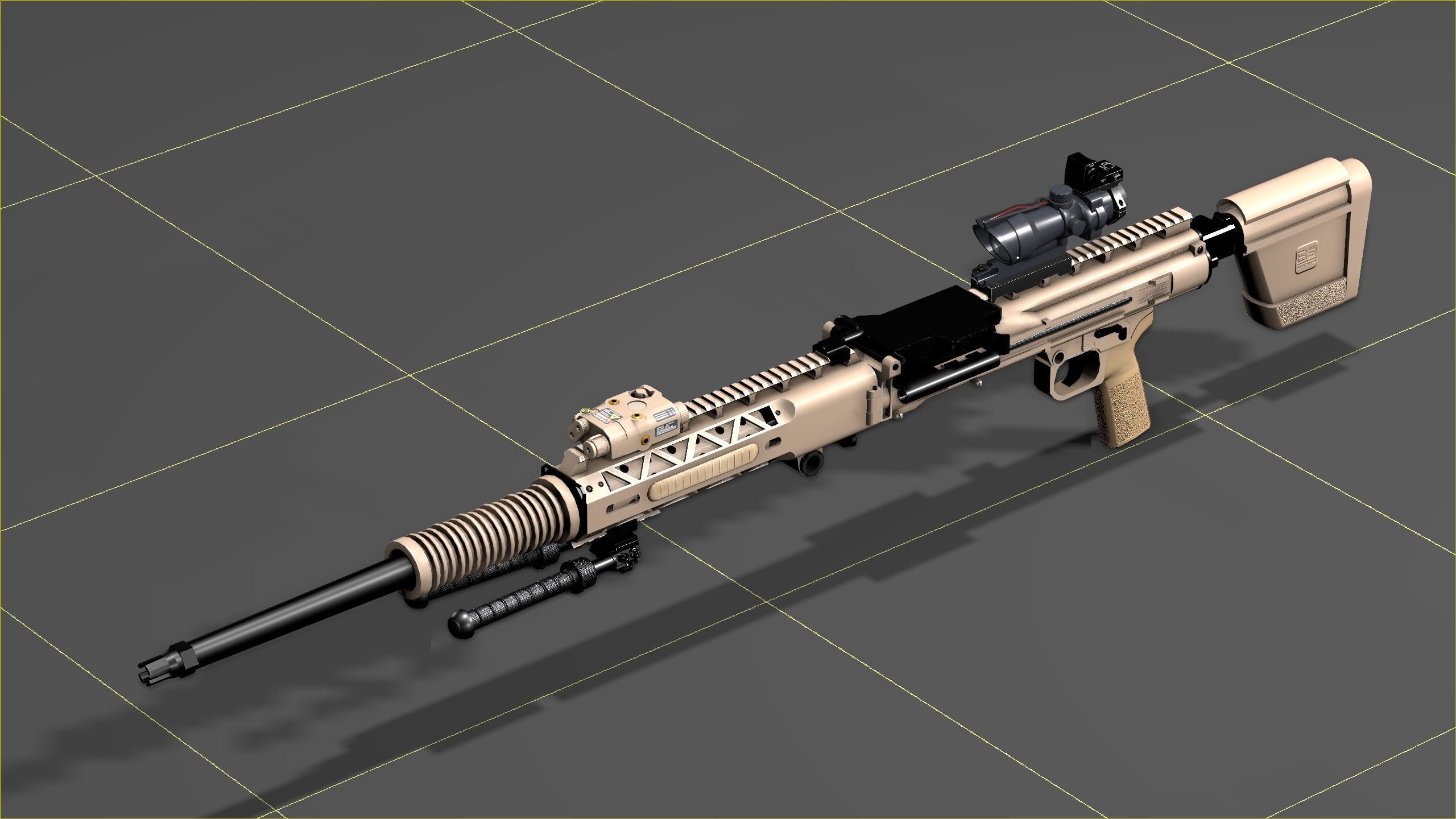 Ohio ordinance Works REAPR Low-poly 3D model_2