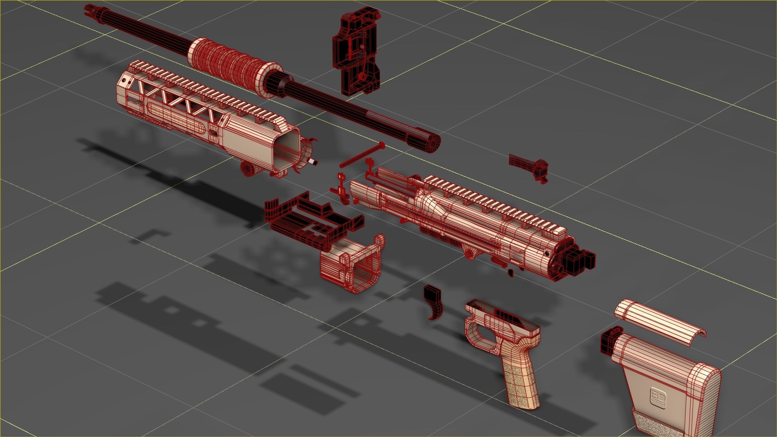 Ohio ordinance Works REAPR Low-poly 3D model_7