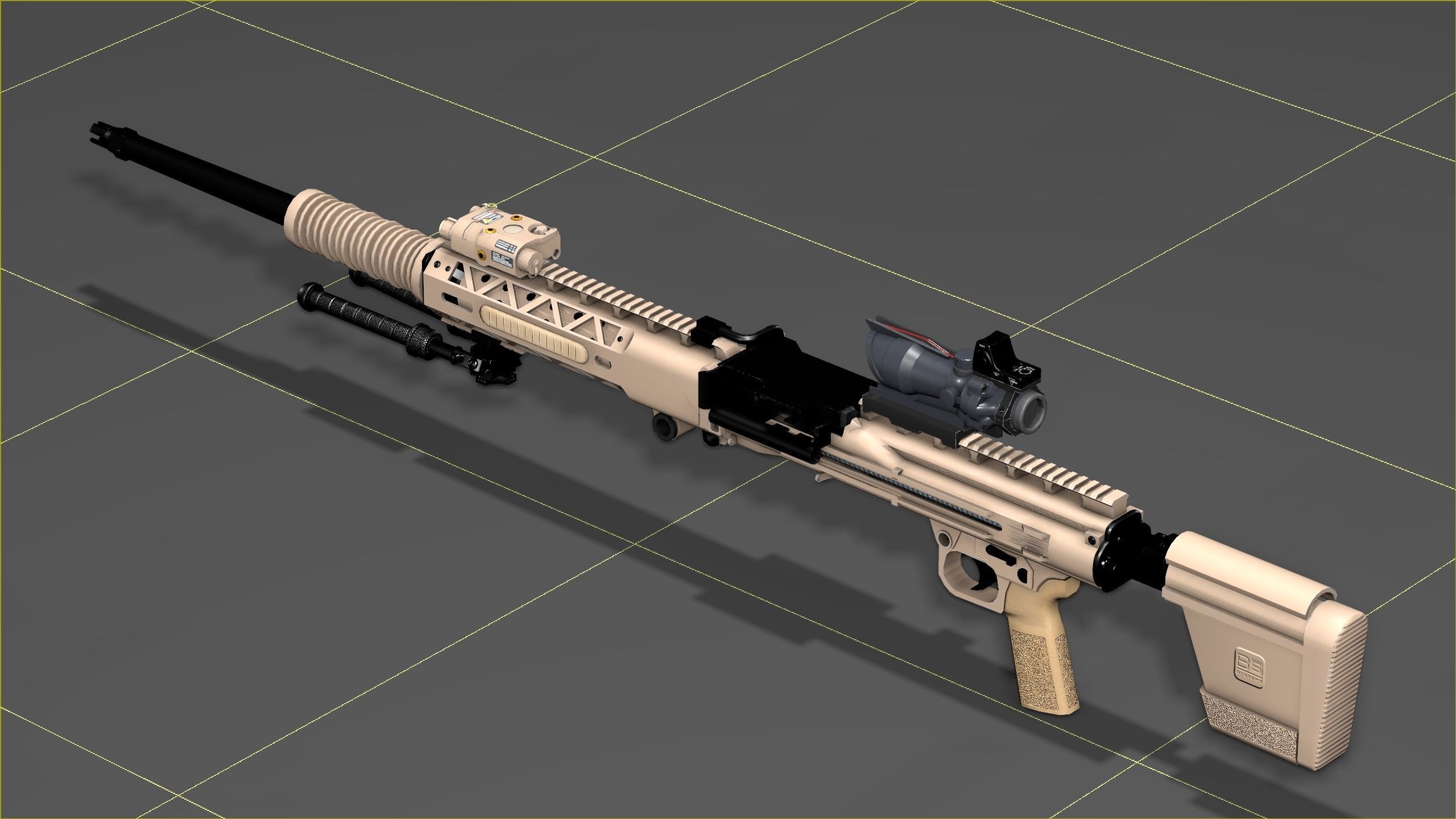 Ohio ordinance Works REAPR Low-poly 3D model_4