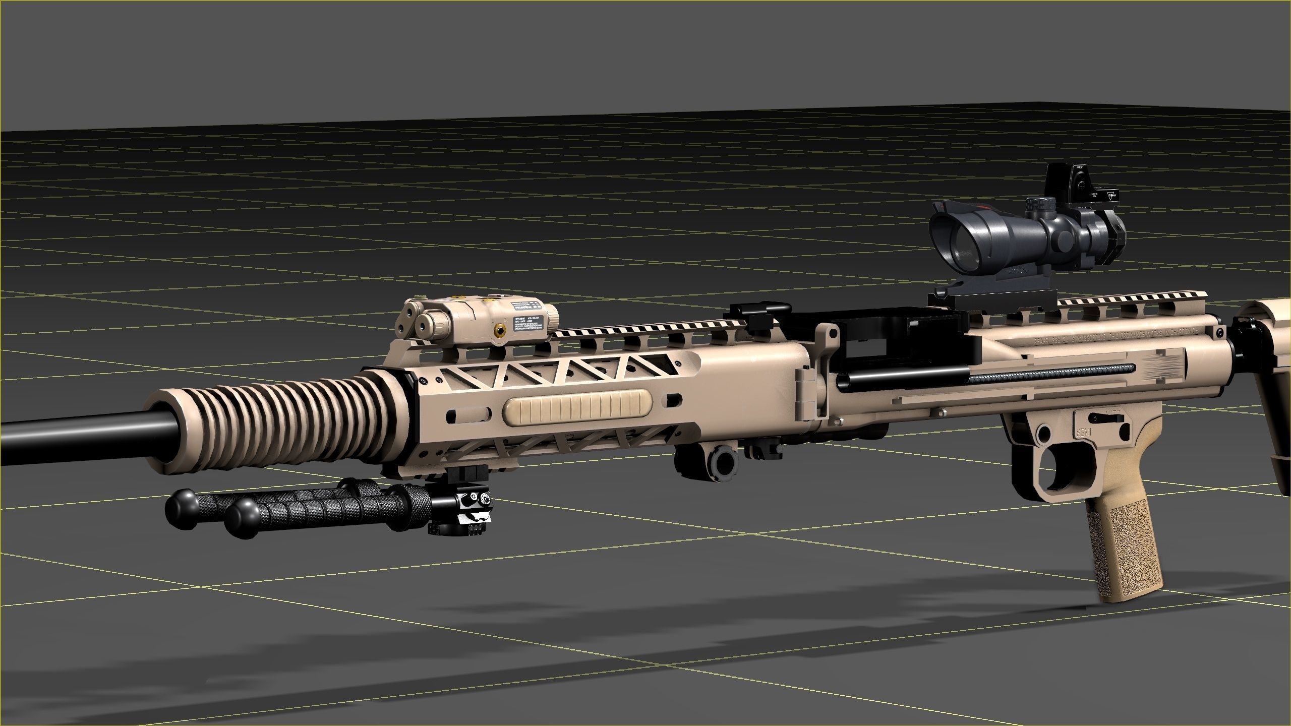 Ohio ordinance Works REAPR Low-poly 3D model_14