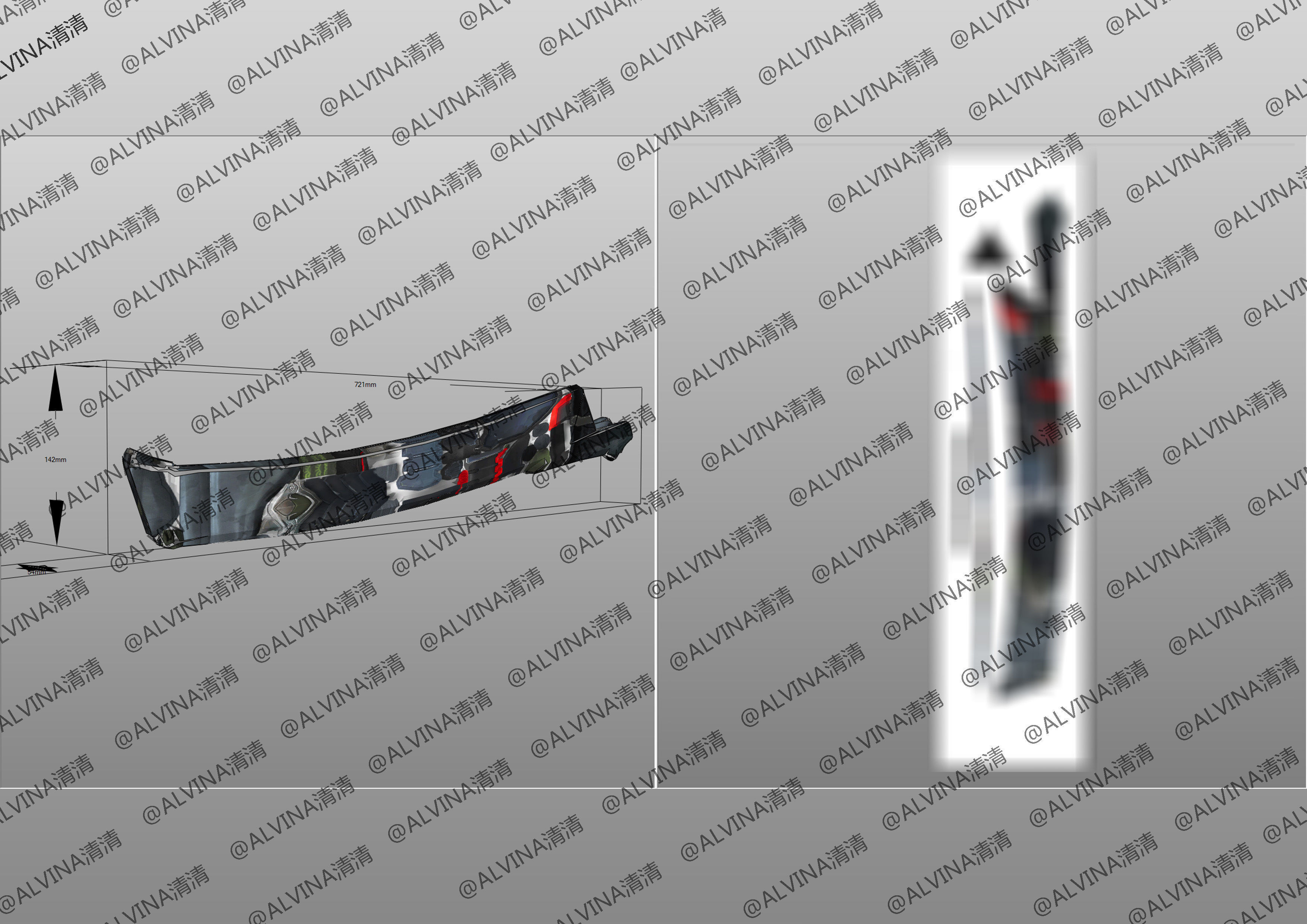 Overwatch Genji Onimusha Armor - DIY Cosplay Pepakura Foam Low-poly 3D model_29