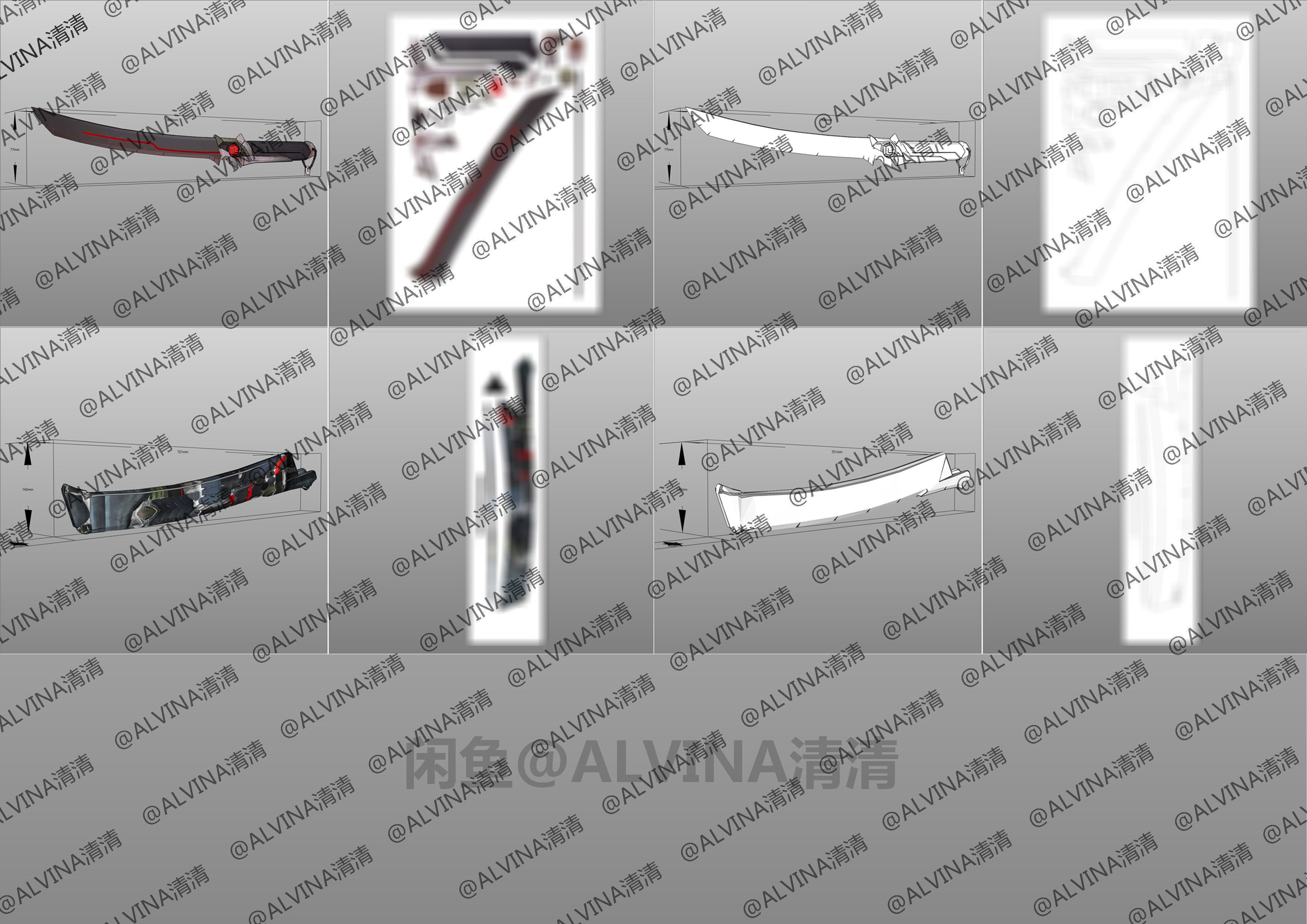 Overwatch Genji Onimusha Armor - DIY Cosplay Pepakura Foam Low-poly 3D model_8