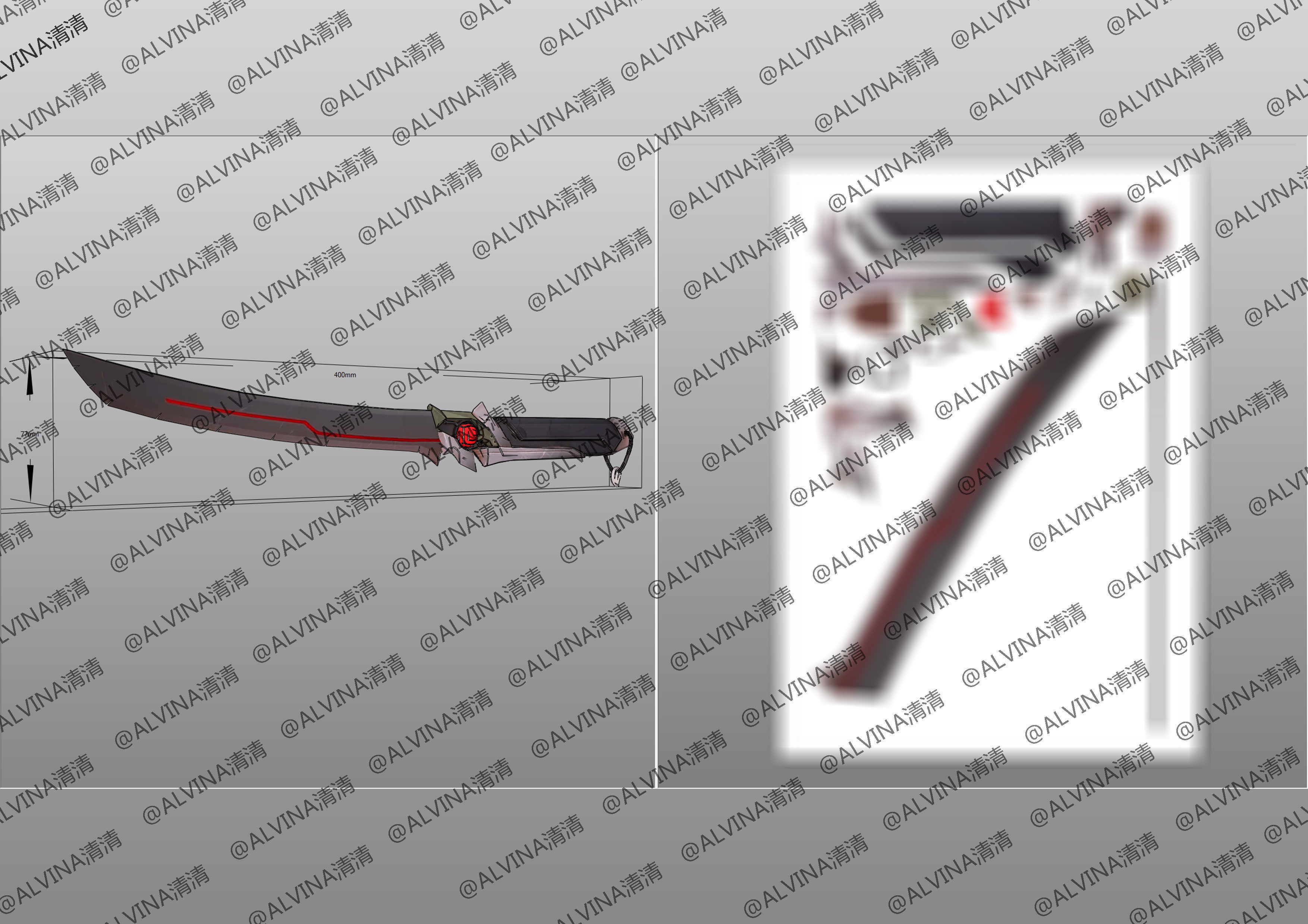 Overwatch Genji Onimusha Armor - DIY Cosplay Pepakura Foam Low-poly 3D model_27