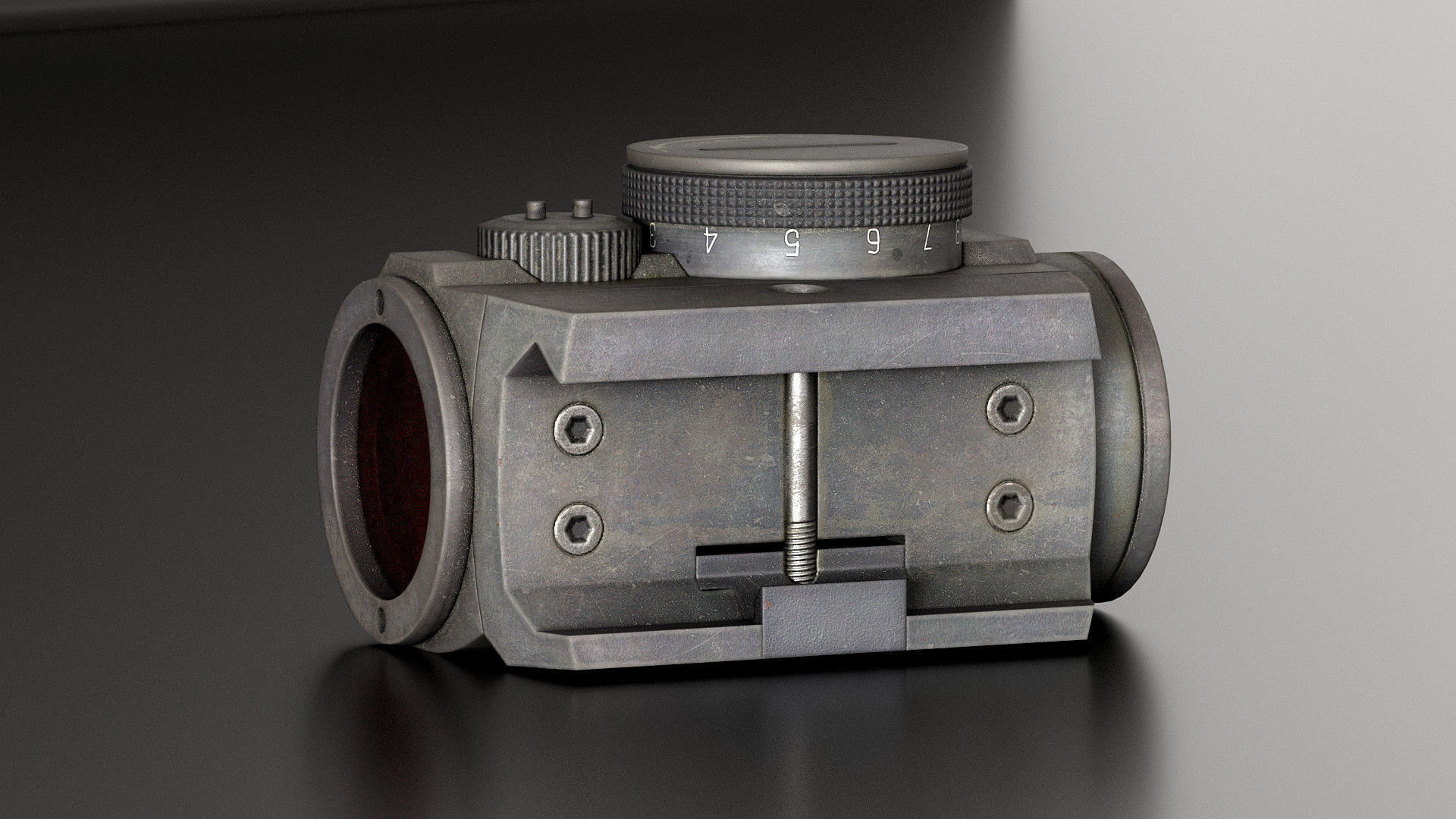 Aimpoint Micro T-1 Game-Ready PBR Low-Poly VR AR 3d model Low-poly 3D model_3