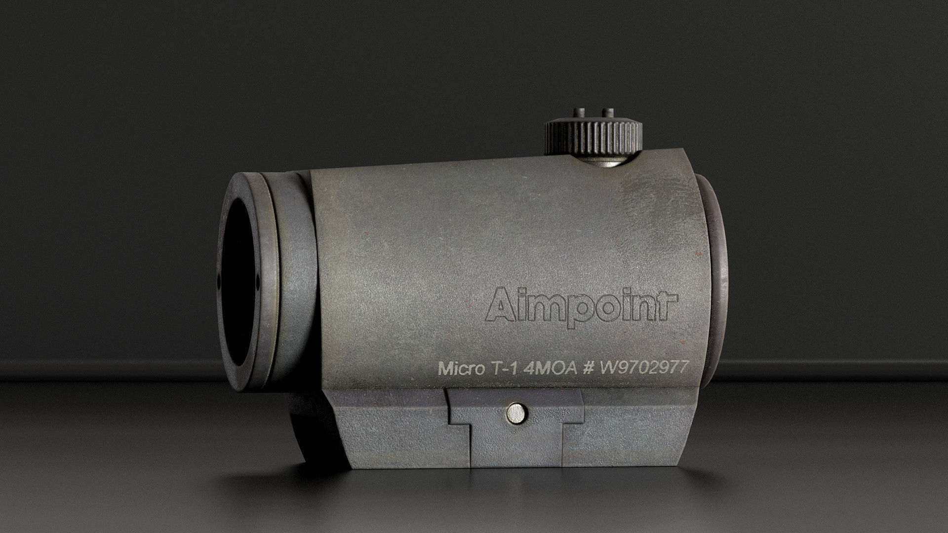 Aimpoint Micro T-1 Game-Ready PBR Low-Poly VR AR 3d model Low-poly 3D model_1