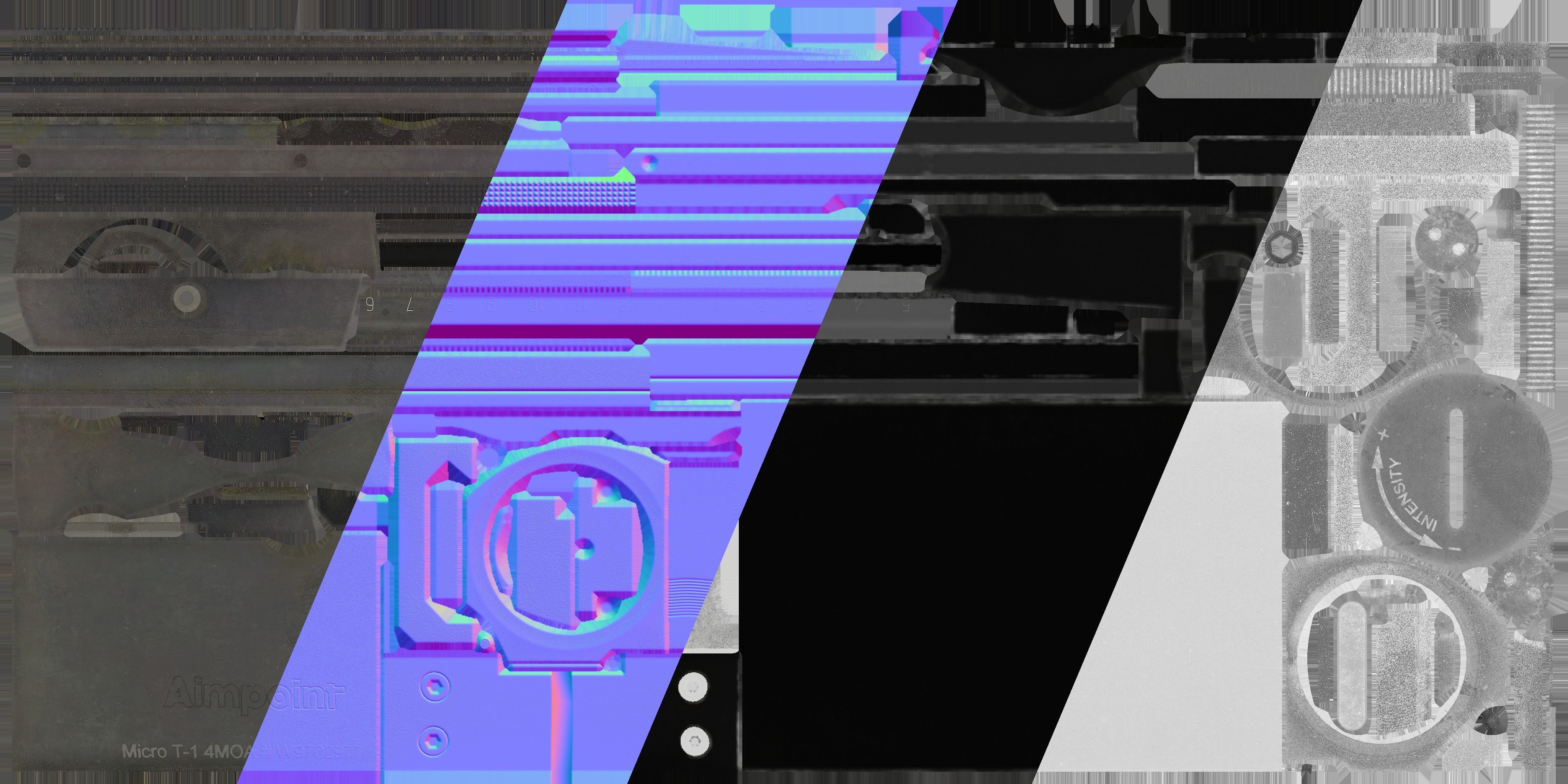 Aimpoint Micro T-1 Game-Ready PBR Low-Poly VR AR 3d model Low-poly 3D model_12