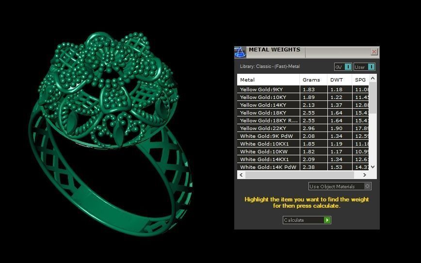 Gold Ring 32 3D print model_5