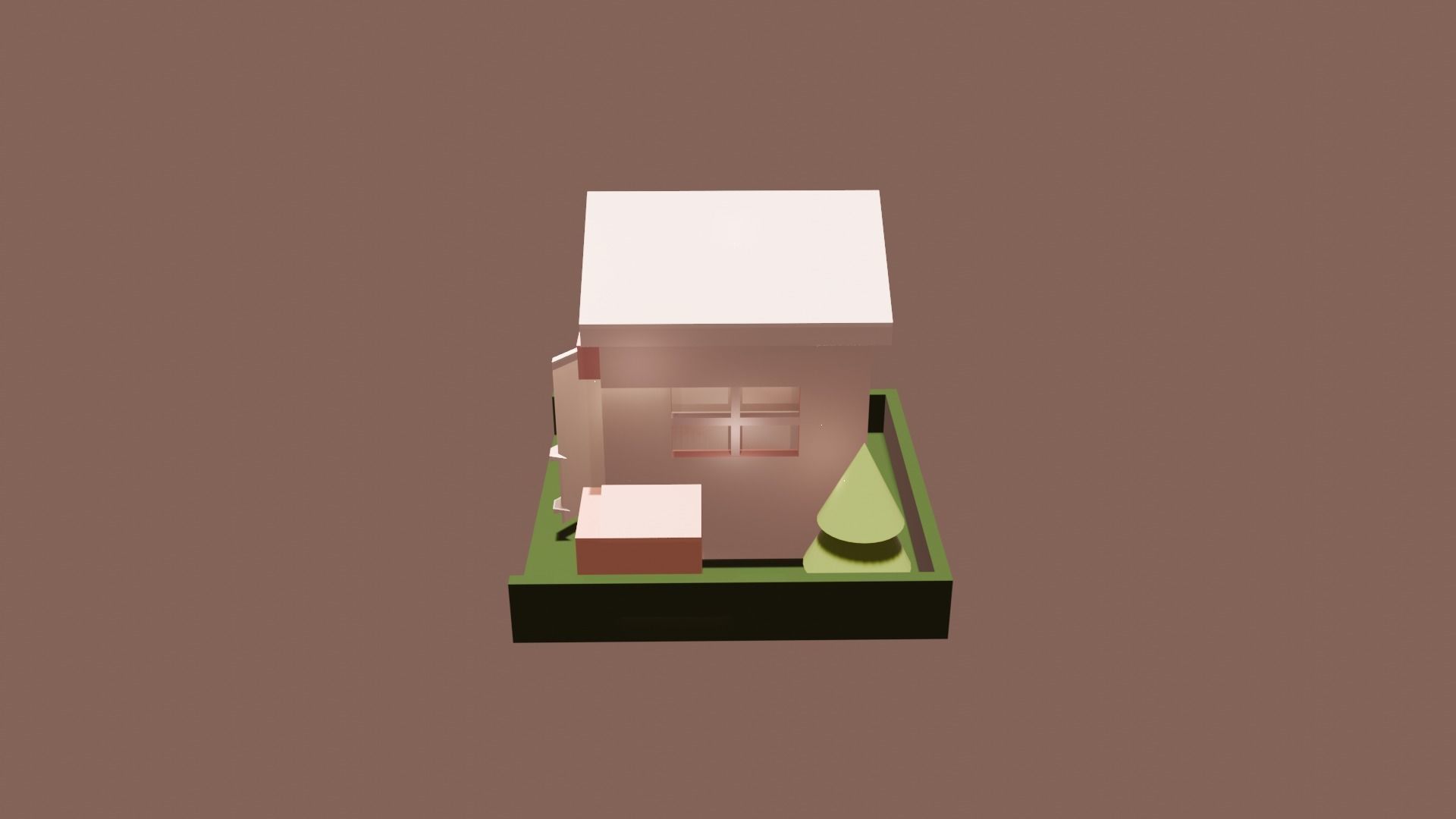 Pink house 3d model 3D model_2