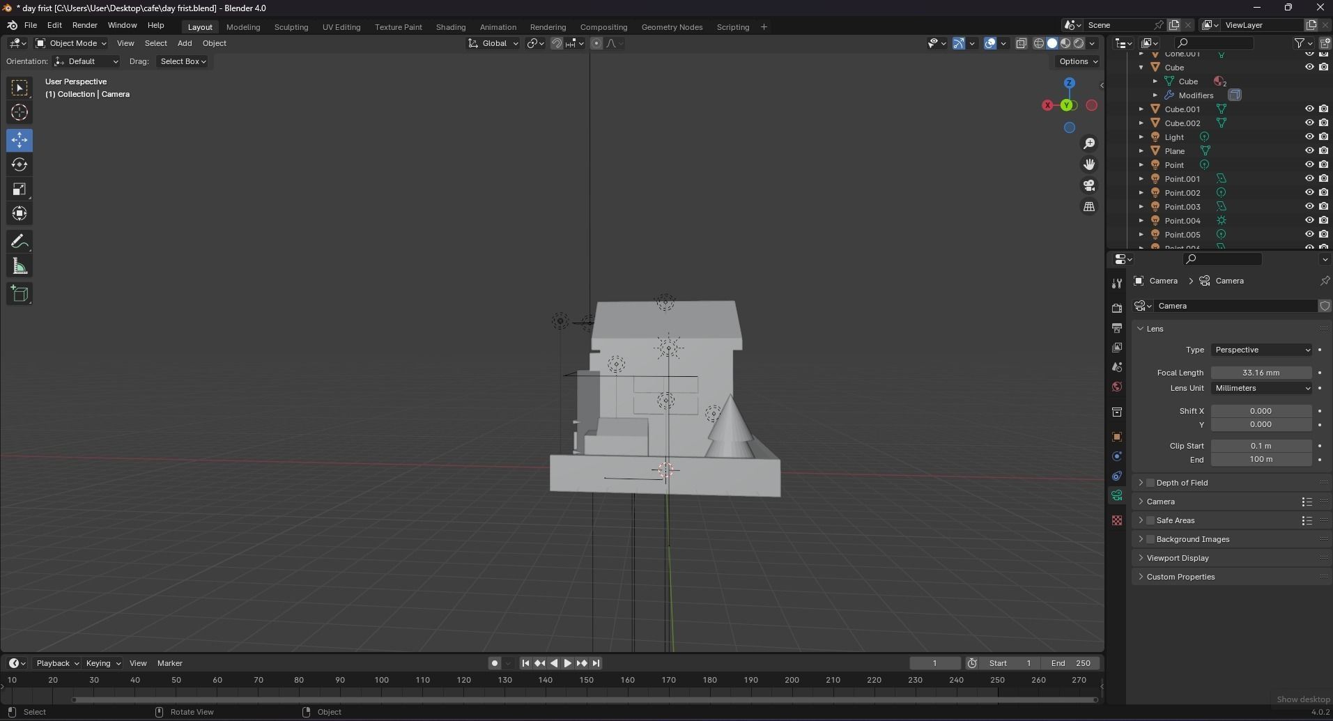 Pink house 3d model 3D model_3