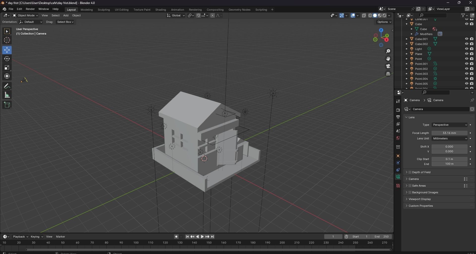 Pink house 3d model 3D model_5