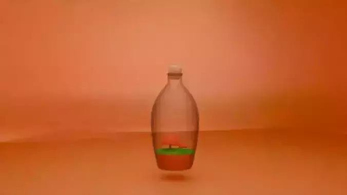 mushroom inside the bottle