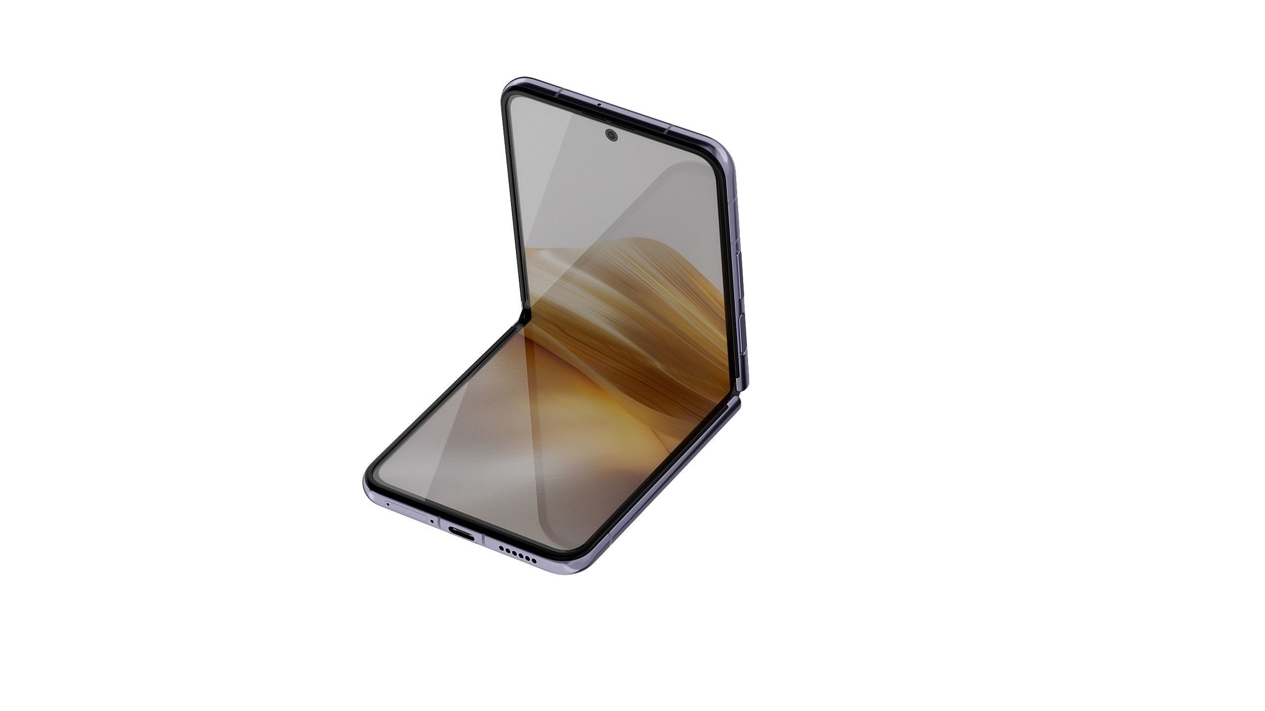 HUAWEI Pocket 2 a flagship foldable smartphone Kirin chipset 3D model_1