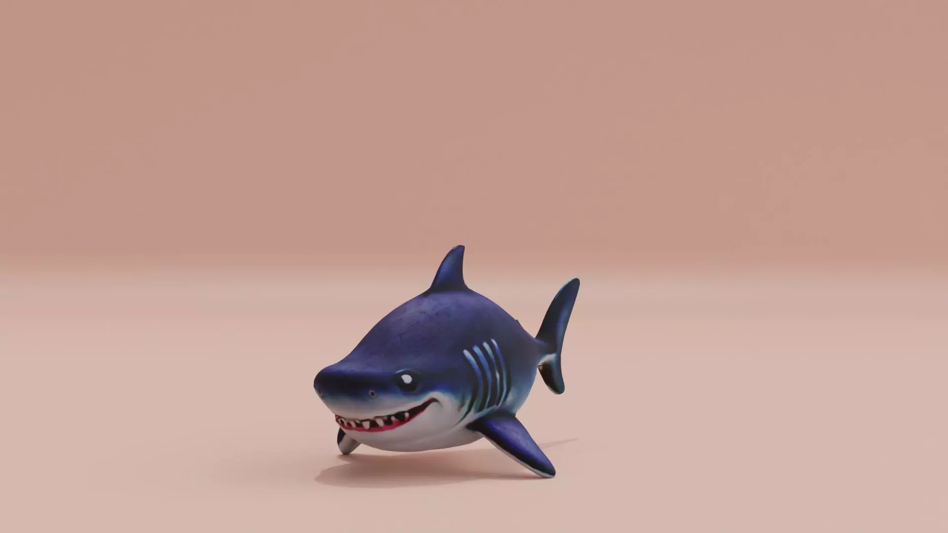 Baby Shark Fat Chibi Style Cartoon Low-poly 3D model_0