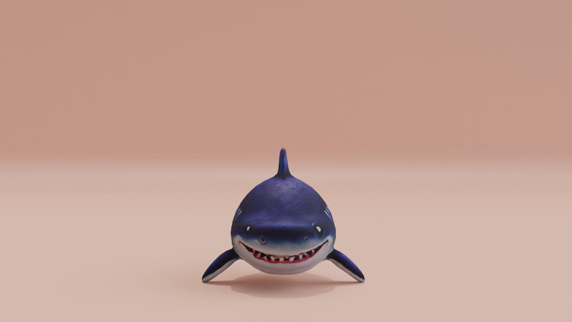Baby Shark Fat Chibi Style Cartoon Low-poly 3D model_13