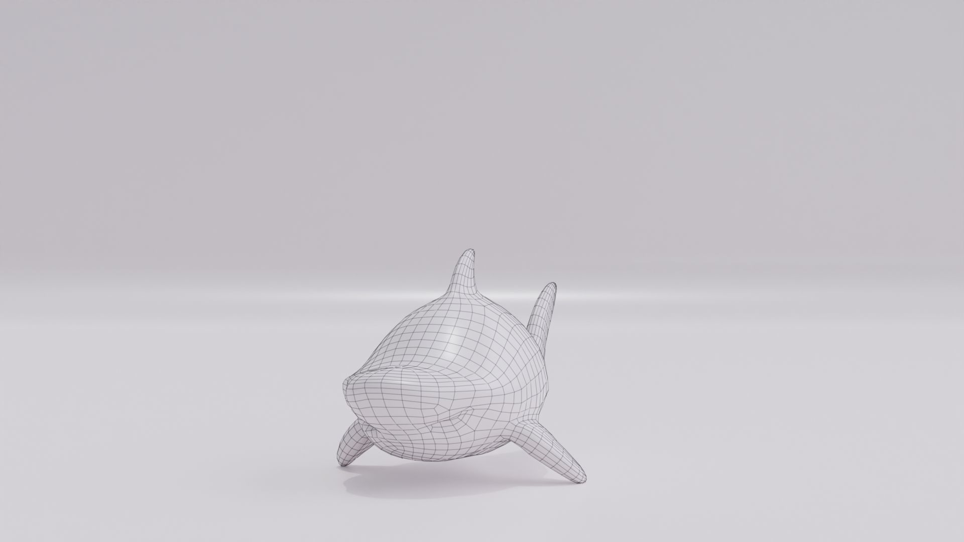 Baby Shark Fat Chibi Style Cartoon Low-poly 3D model_14