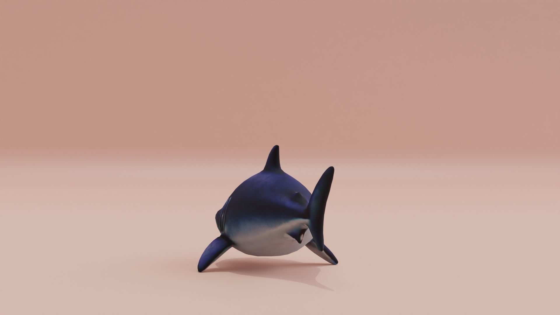 Baby Shark Fat Chibi Style Cartoon Low-poly 3D model_5