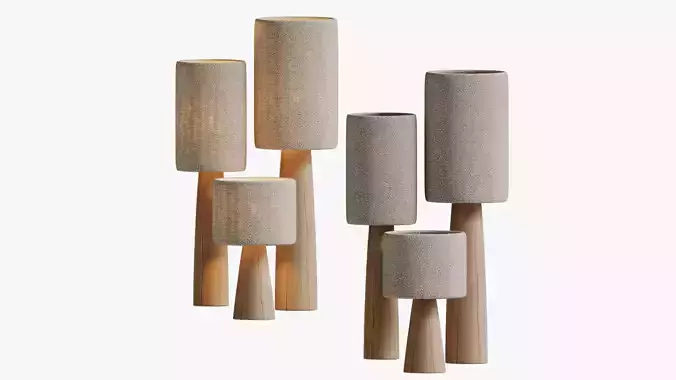 Hand crafted floor lamp Andrea Lennon 3D model