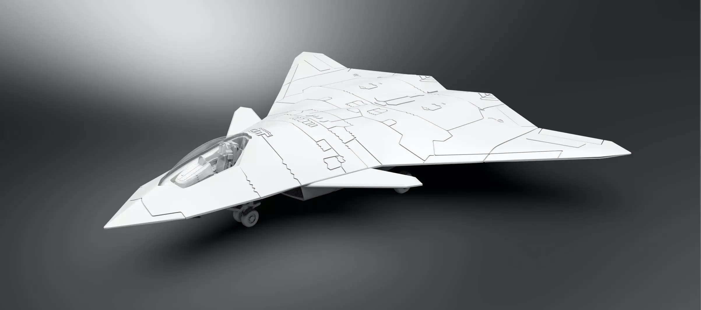 FA XX  Fighter Scale model 3D print model_0