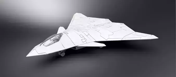 FA XX  Fighter Scale model 3D print model