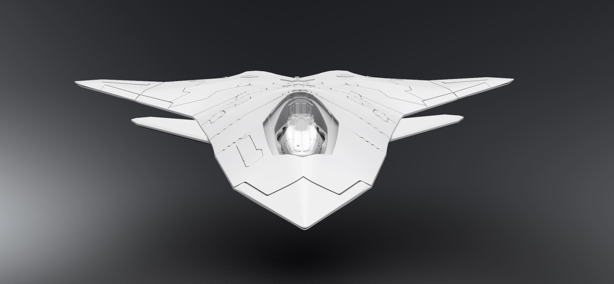FA XX  Fighter Scale model 3D print model_5